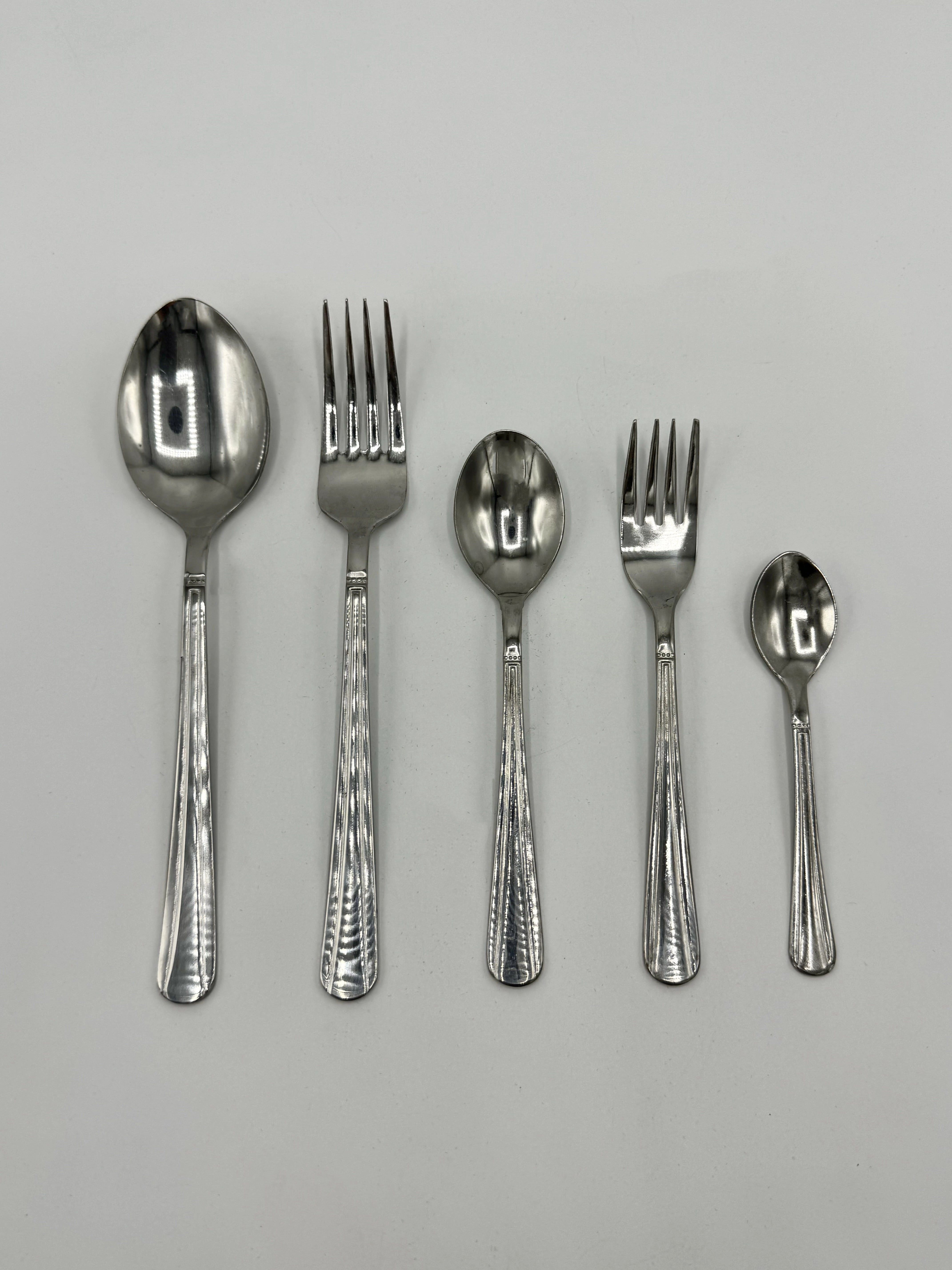 Billur 30 Parça paslanmaz çelik 6 Kişilik Çatal Kaşık Seti