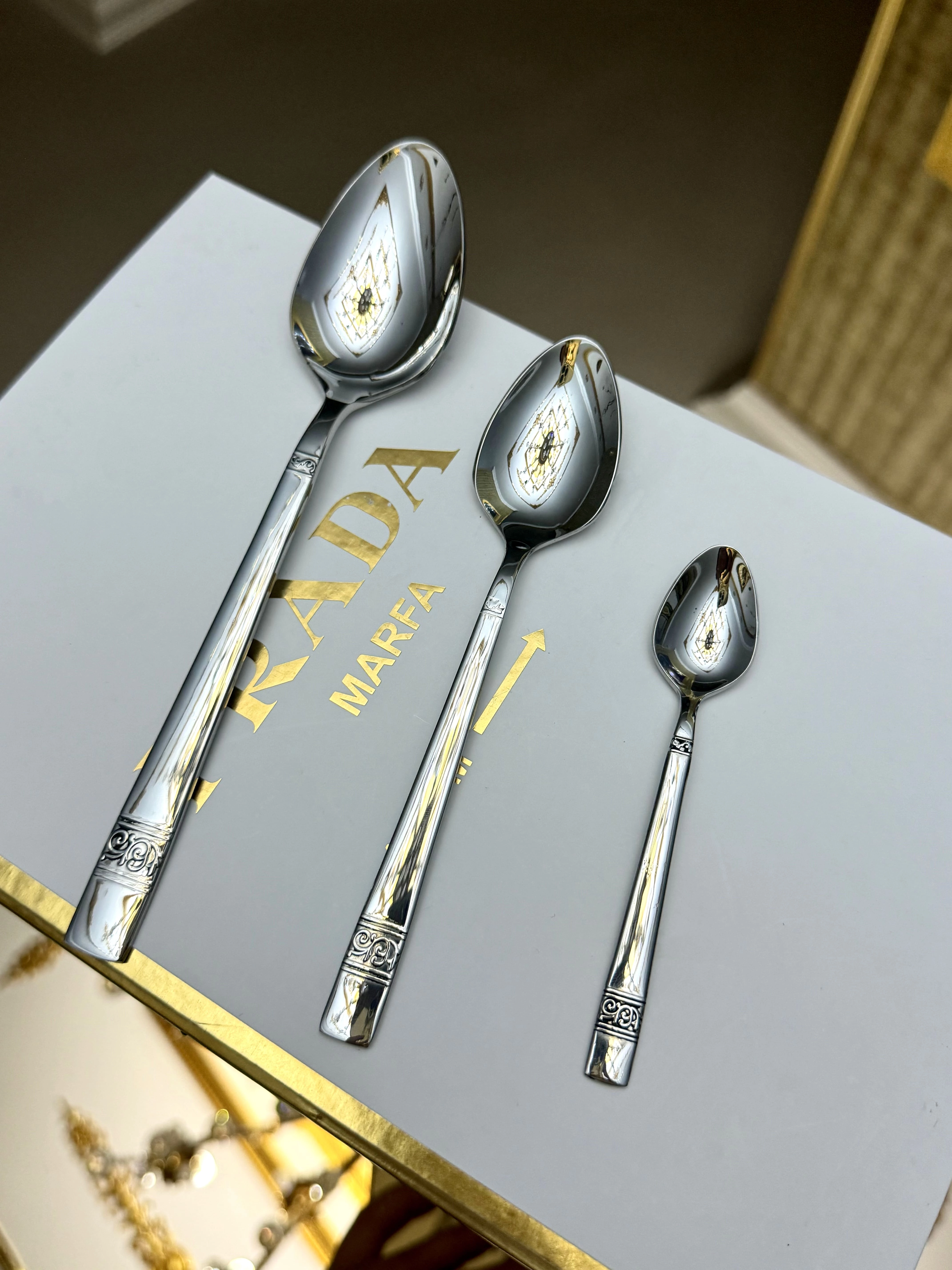 Tura 30 Parça paslanmaz çelik 6 kişilik Çatal Kaşık Seti