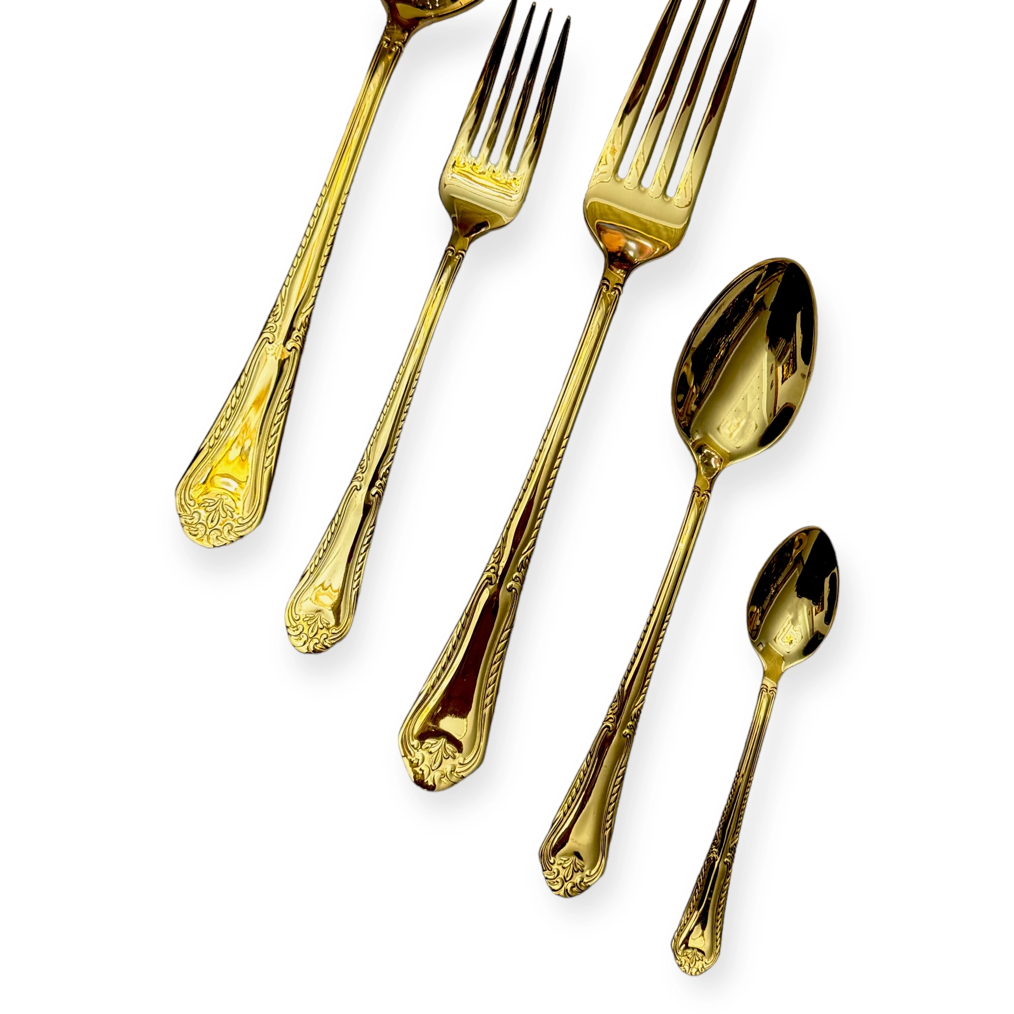 Zade Gold 36 Parça paslanmaz çelik 6 Kişilik Çatal Kaşık Seti