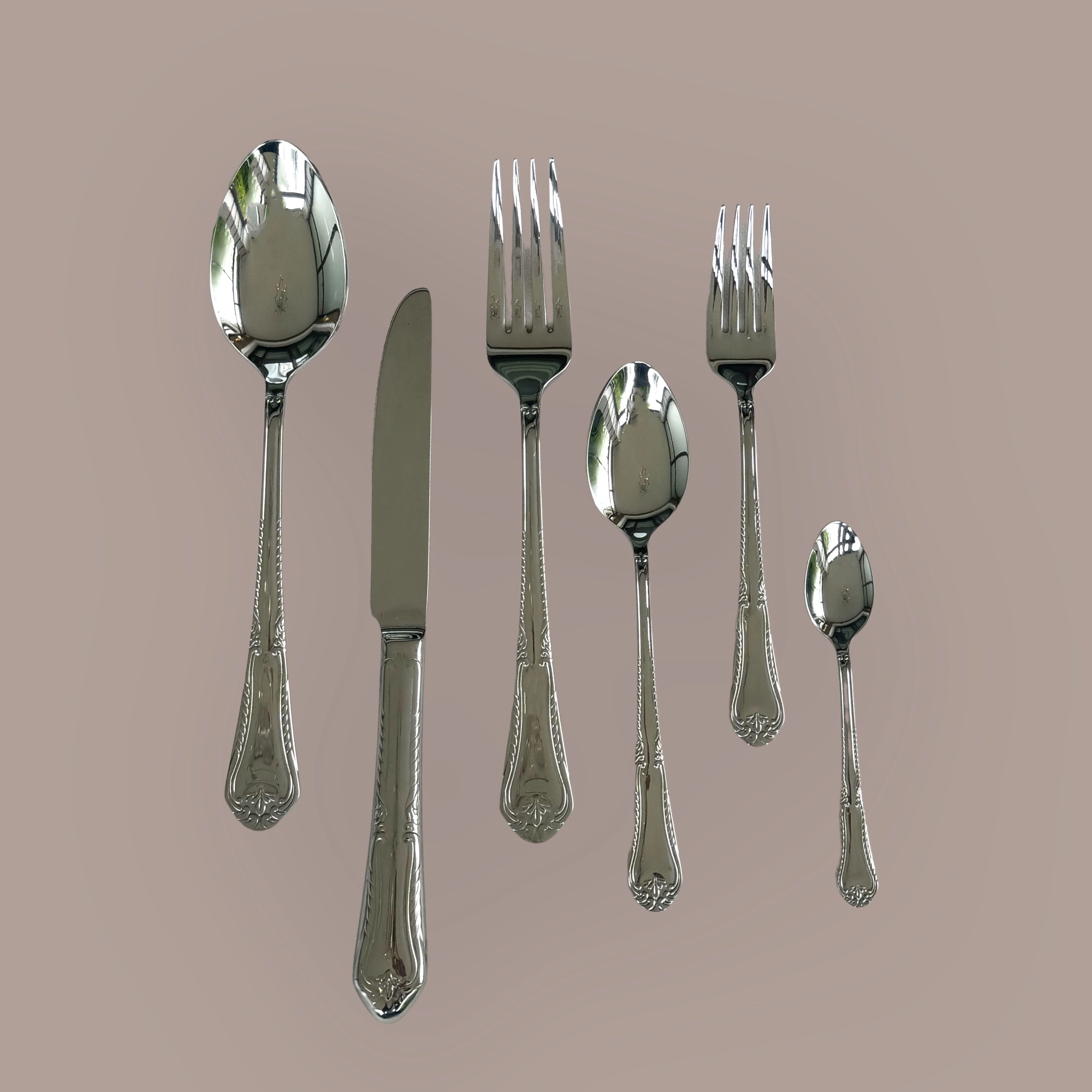 Zade Silver 30 Parça paslanmaz çelik 6 Kişilik Çatal Kaşık Seti