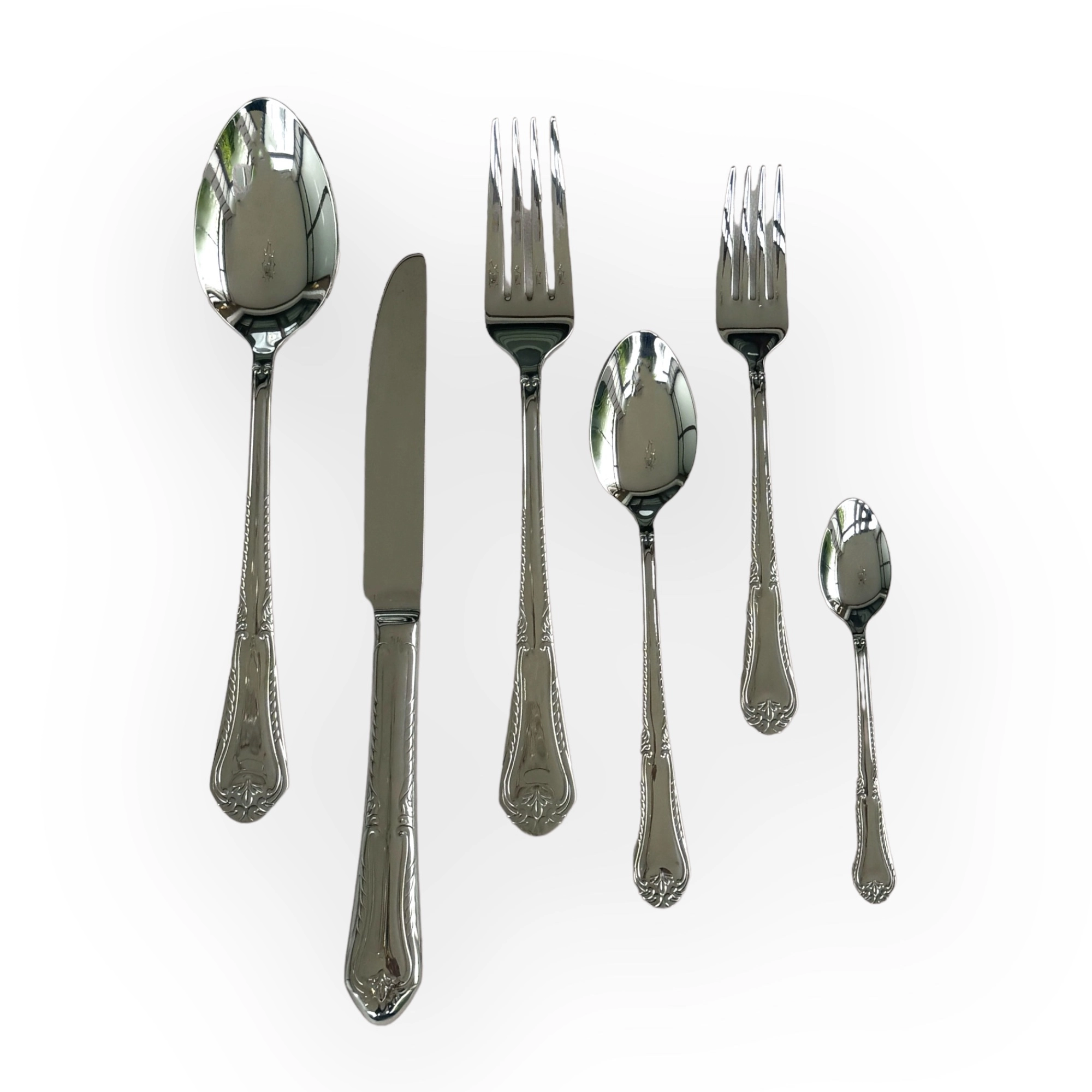 Zade Silver 60 Parça paslanmaz çelik 12 Kişilik Çatal Kaşık Seti