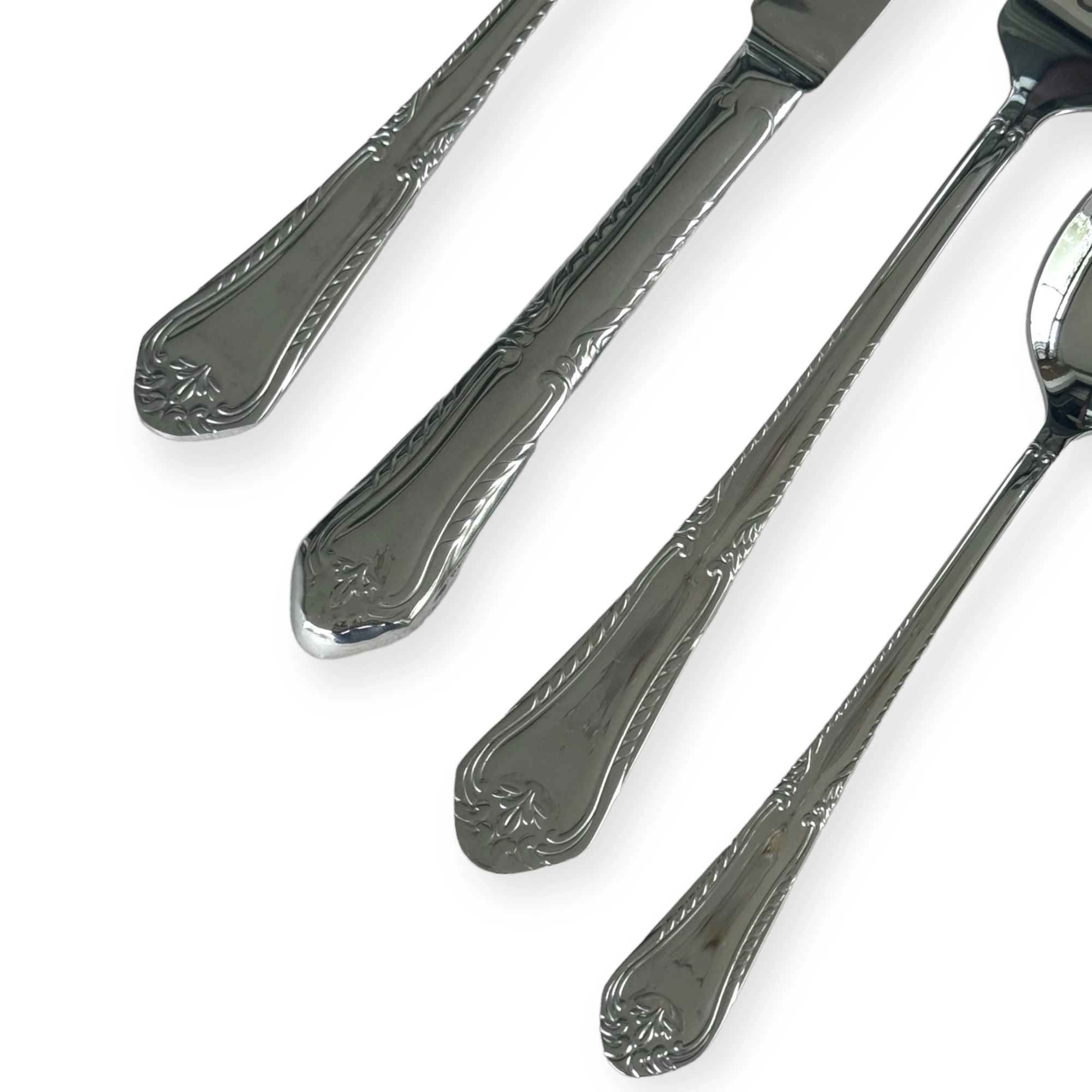 Zade Silver 60 Parça paslanmaz çelik 12 Kişilik Çatal Kaşık Seti