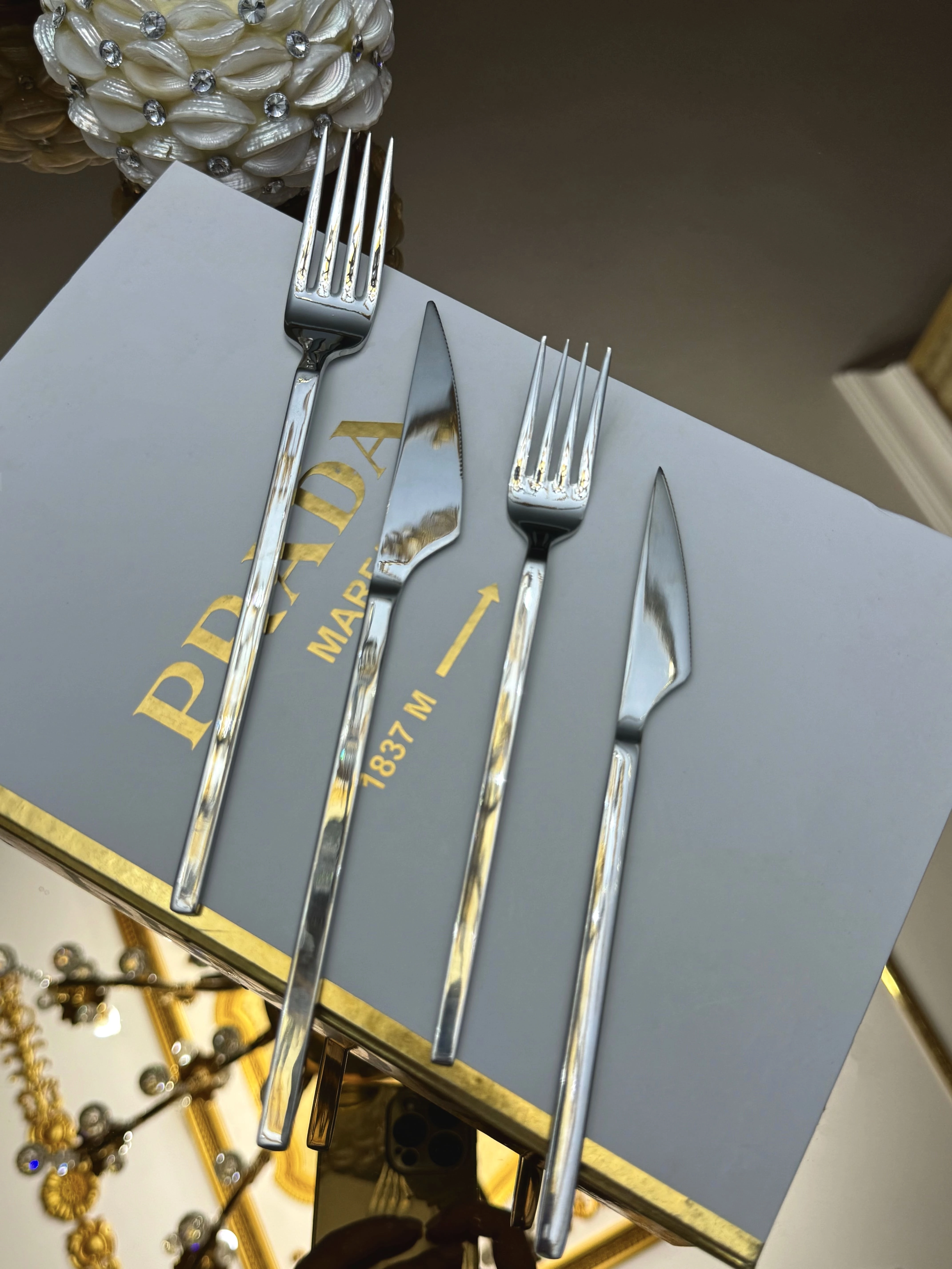 Zarif 30 Parça paslanmaz çelik 6 Kişilik Çatal Kaşık Seti