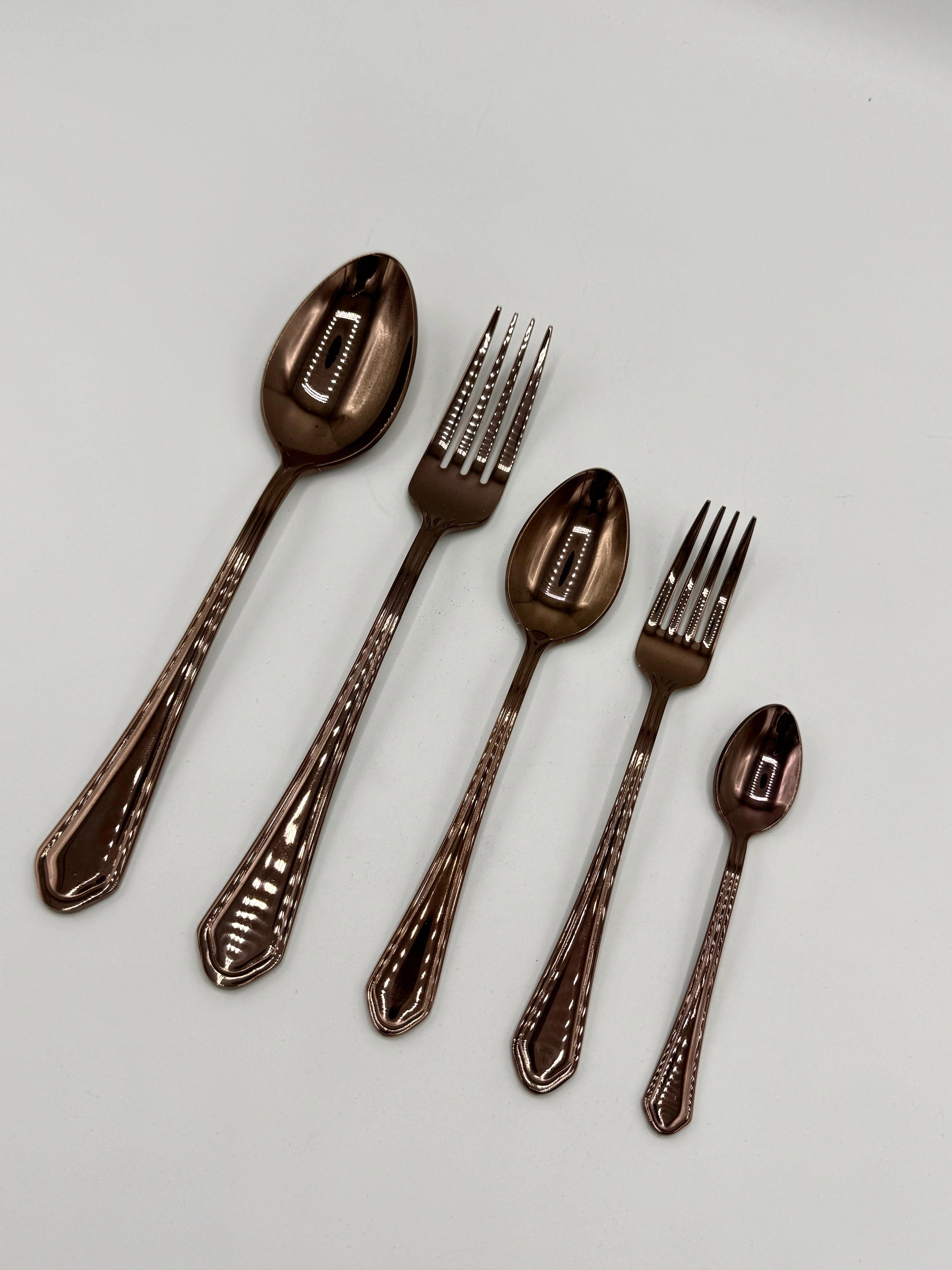 Rose Su 30 Parça paslanmaz çelik 6 Kişilik Çatal Kaşık Seti